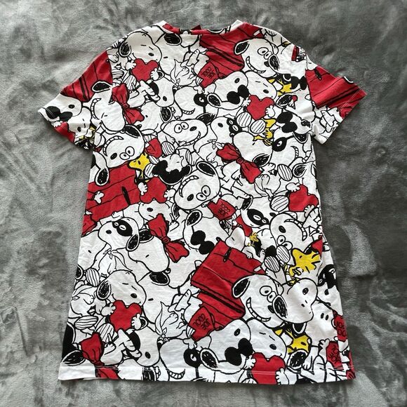 Zara x Peanuts Tshirt Mini Dress Cotton Short Sleeve Snoopy Womens Large - Picture 3 of 11
